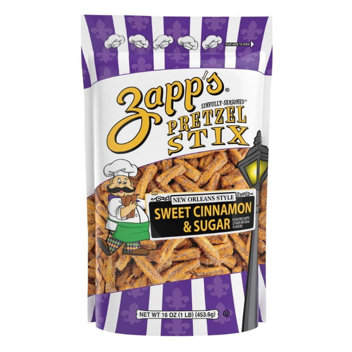 NolaCajun Zapp's Pretzel Stick Sweet Cinnamon Sugar Louisiana Snack New Orleans