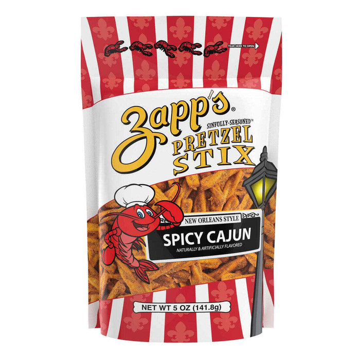 NolaCajun Zapp's Spicy Cajun Pretzel Sticks Louisiana Snack Cajun Flavor