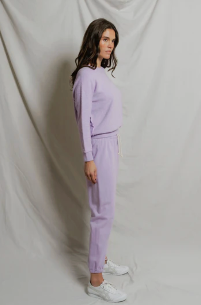 ZIGGY INSIDE OUT FLEECE / SHRUNKEN CREW IN ULTRAVIOLET