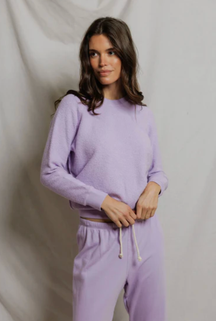ZIGGY INSIDE OUT FLEECE / SHRUNKEN CREW IN ULTRAVIOLET