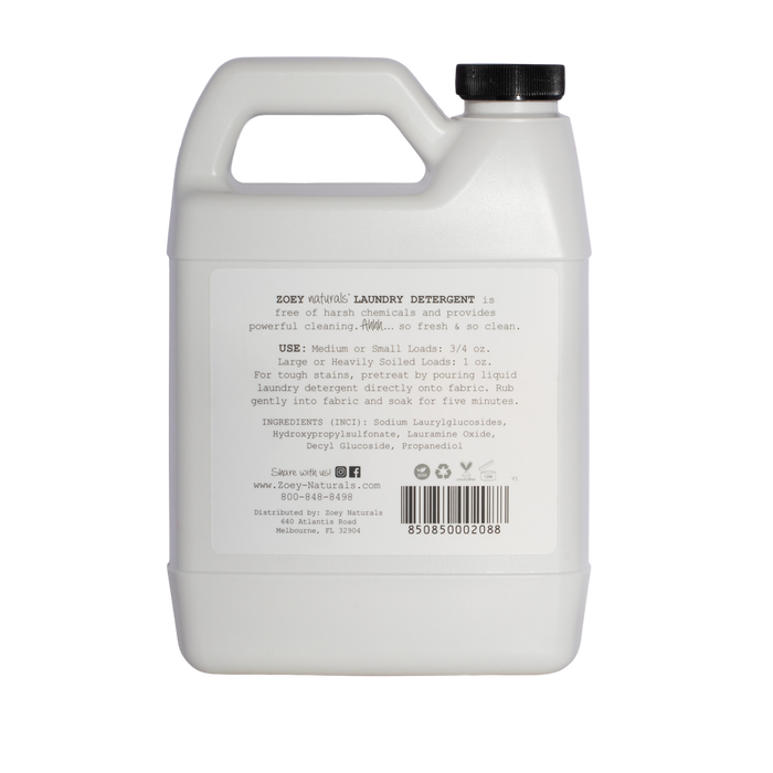 Zoet Naturals Free & Clean Laundry Detergent | Fragrance Free for Sensitive Skin, Plant Based